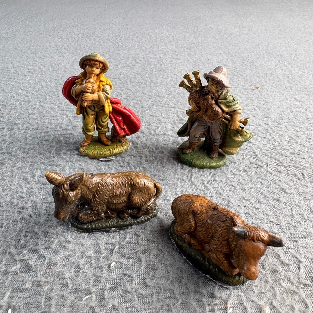 Vintage Fontanini Nativity Set 10 Piece Italy Polymer Figures Holy Family Kings - Picture 9 of 11